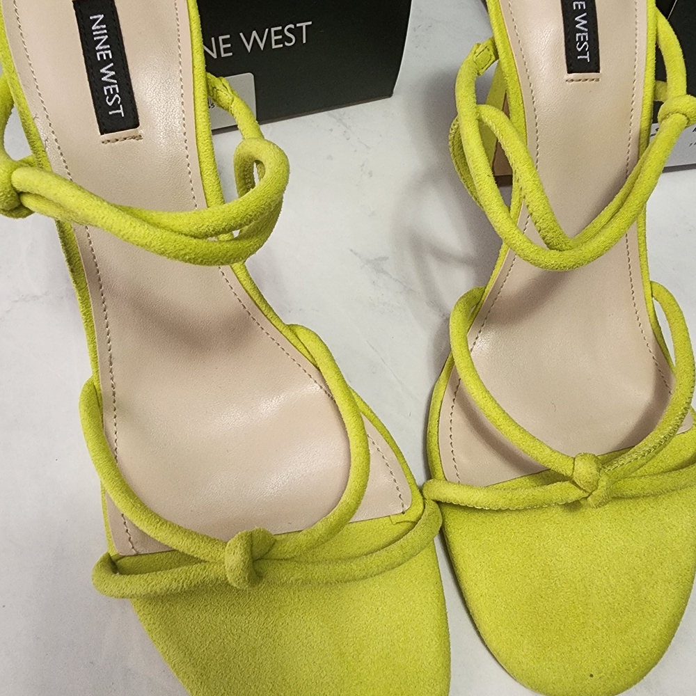 Nine West Vibrant Lime Strappy Heels